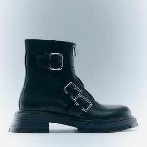 Zara Ankle Buckle Boots